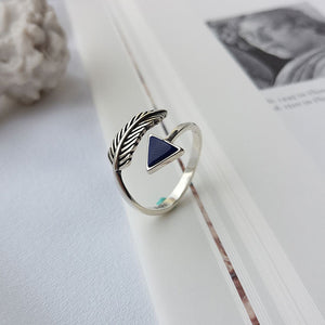silver feather arrow ring for women girls