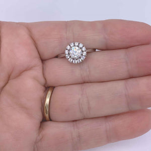 silver moissanite engagement dress ring jewellery nz