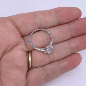 silver moissanite engagement dress ring jewellery nz