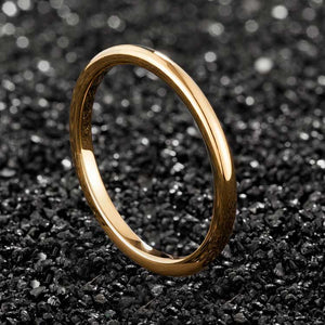 gold tungsten carbide wedding ring