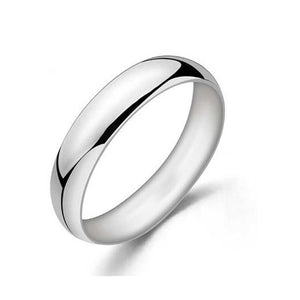 plain silver wedding band ring nz