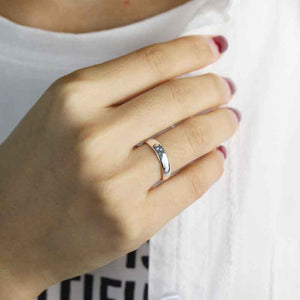 plain silver wedding band ring nz