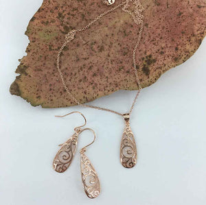 rose gold necklace koru new zealand