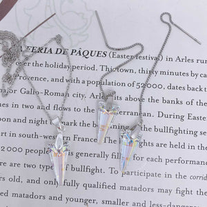 jewellery set crystal pendant on page