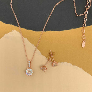 Rose Gold Premium Crystal Jewellery Set "Tina"