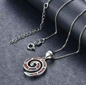 nz maori jewellery silver opal necklace