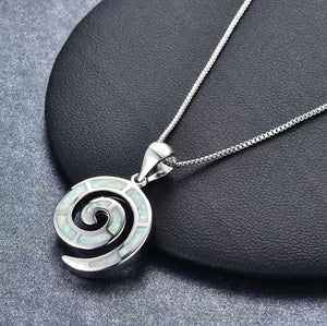 nz maori jewellery silver opal necklace