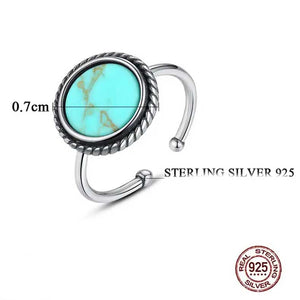 silver turquoise adjustable ring for women nz