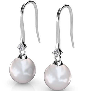 pearl crystal earrings