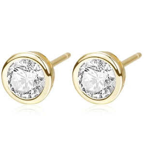 gold stud diamond earrings jewellery nz