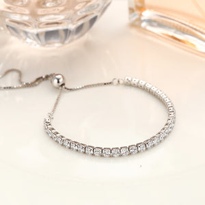 adjustable tennis crystal bracelet