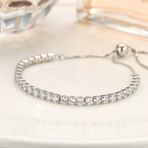 adjustable tennis crystal bracelet