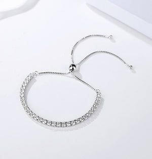 adjustable tennis crystal bracelet