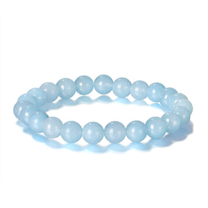 aquamarine gemstone stretch bracelet
