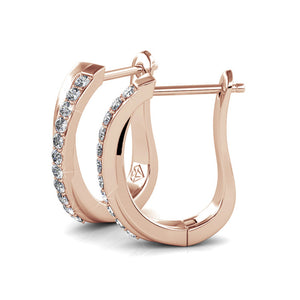 rose gold huggie earrings for women