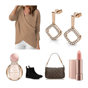 FRENELLE jewellery Earrings rose gold crystal