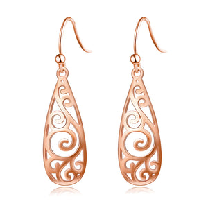 maori koru jewellery earrings rose gold