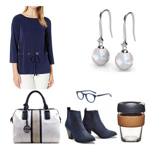 FRENELLE Jewellery pearl crystal drop earrings