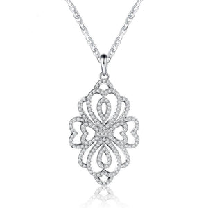 silver necklace pendant crystal bridgerton