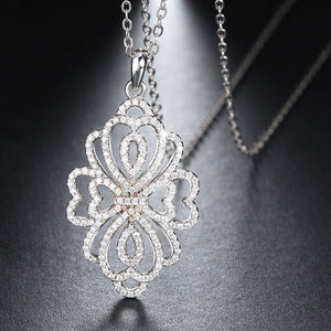 silver necklace pendant crystal bridgerton