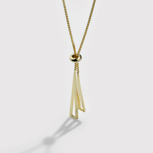 gold lariat adjustable necklace