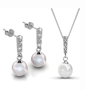 Frenelle Jewellery Set Pearls Crystals