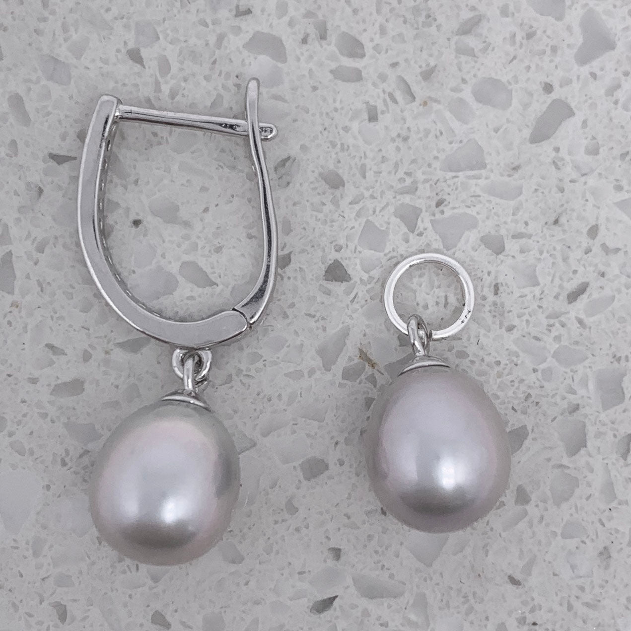 grey pearl pendant for necklace