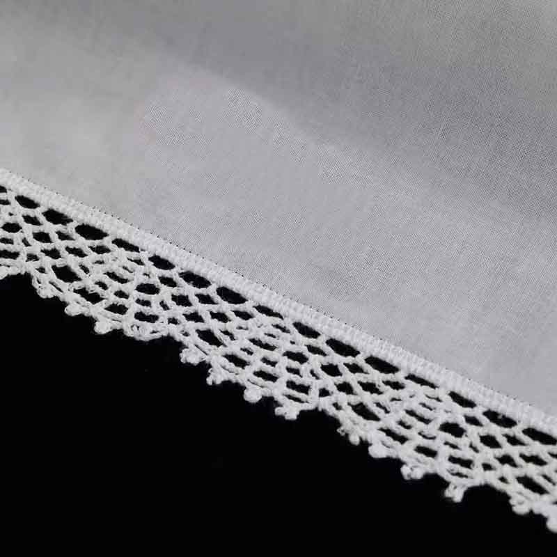 Lace wedding handkerchief in 100% cotton "Alouette"