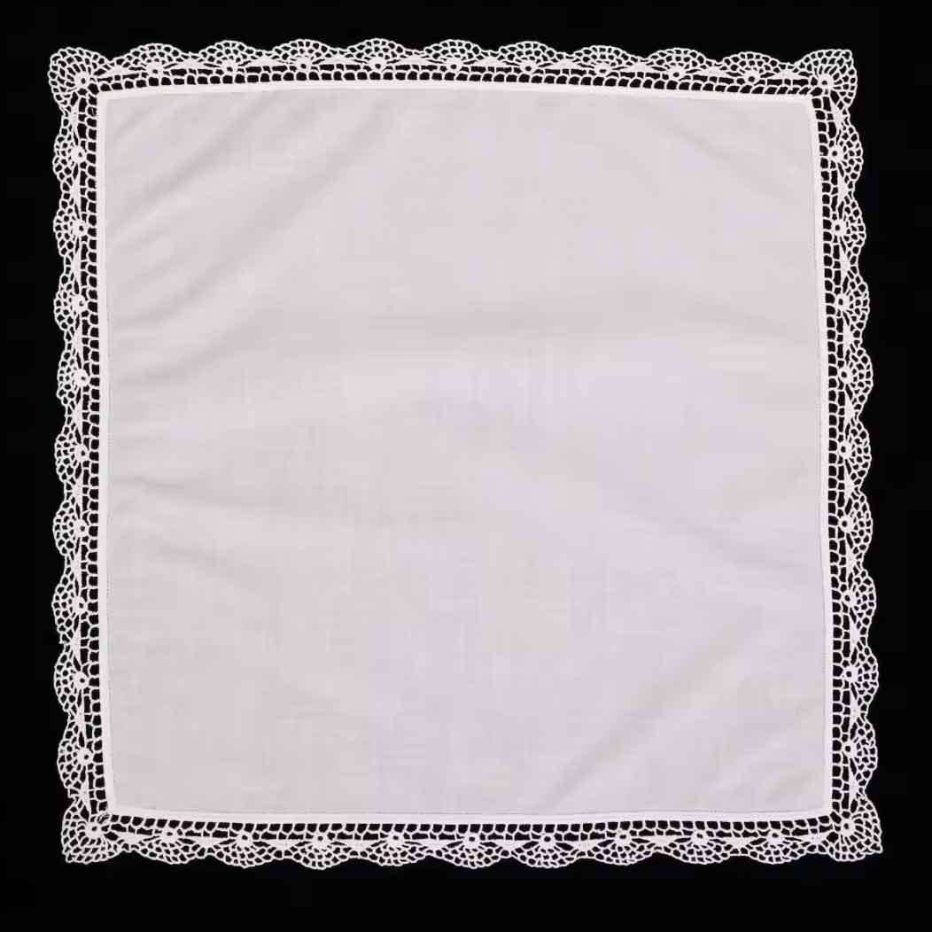 Lace wedding handkerchief in 100% cotton "Catiana"