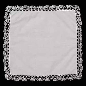 Lace wedding handkerchief in 100% cotton "Gloria"