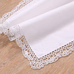 Lace wedding handkerchief in 100% cotton "Gloria"