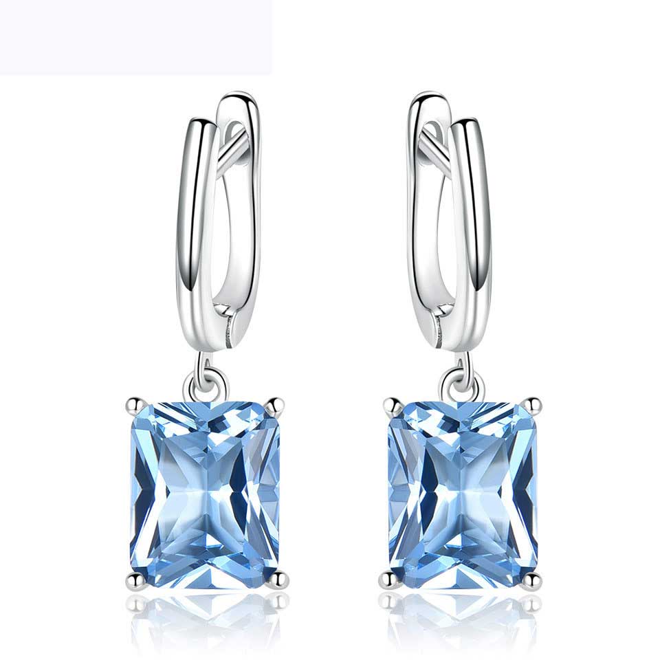 Topaz blue drop earrings frenelle jewellery