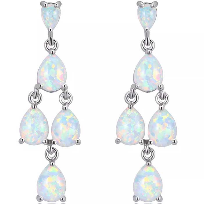 silver opal dangle earrings frenelle jewellery online auckland nz