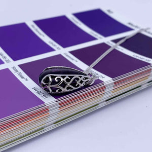 925 Sterling Silver Purple Pendant Necklace "Nelish"