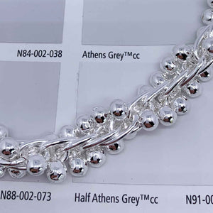 925 Sterling Silver Spiral Ball Chain Bracelet "Adelaide"