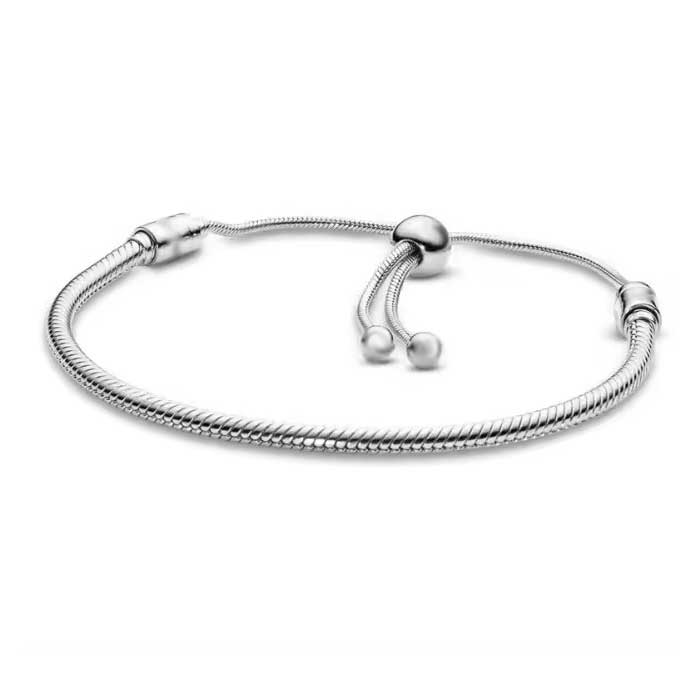 silver adjustable charm bracelet