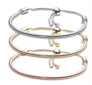 silver adjustable charm bracelet colours