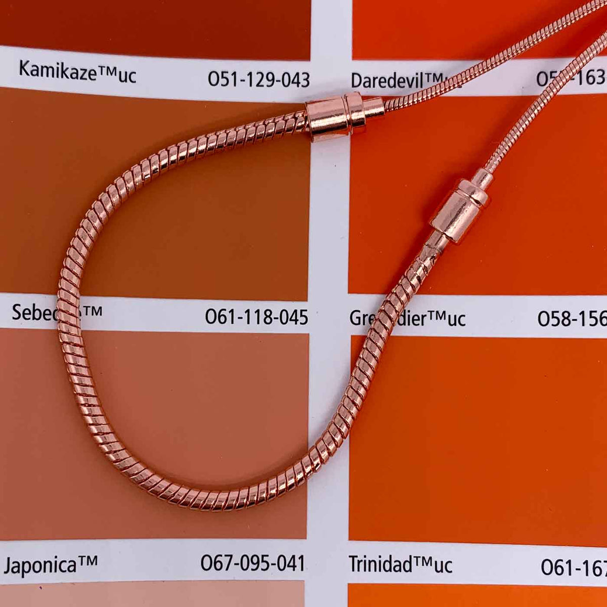 rose gold adjustable charm bracelet frenelle jewellery