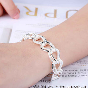 925 Sterling Silver Large Link Chain Bracelet "Adonis"