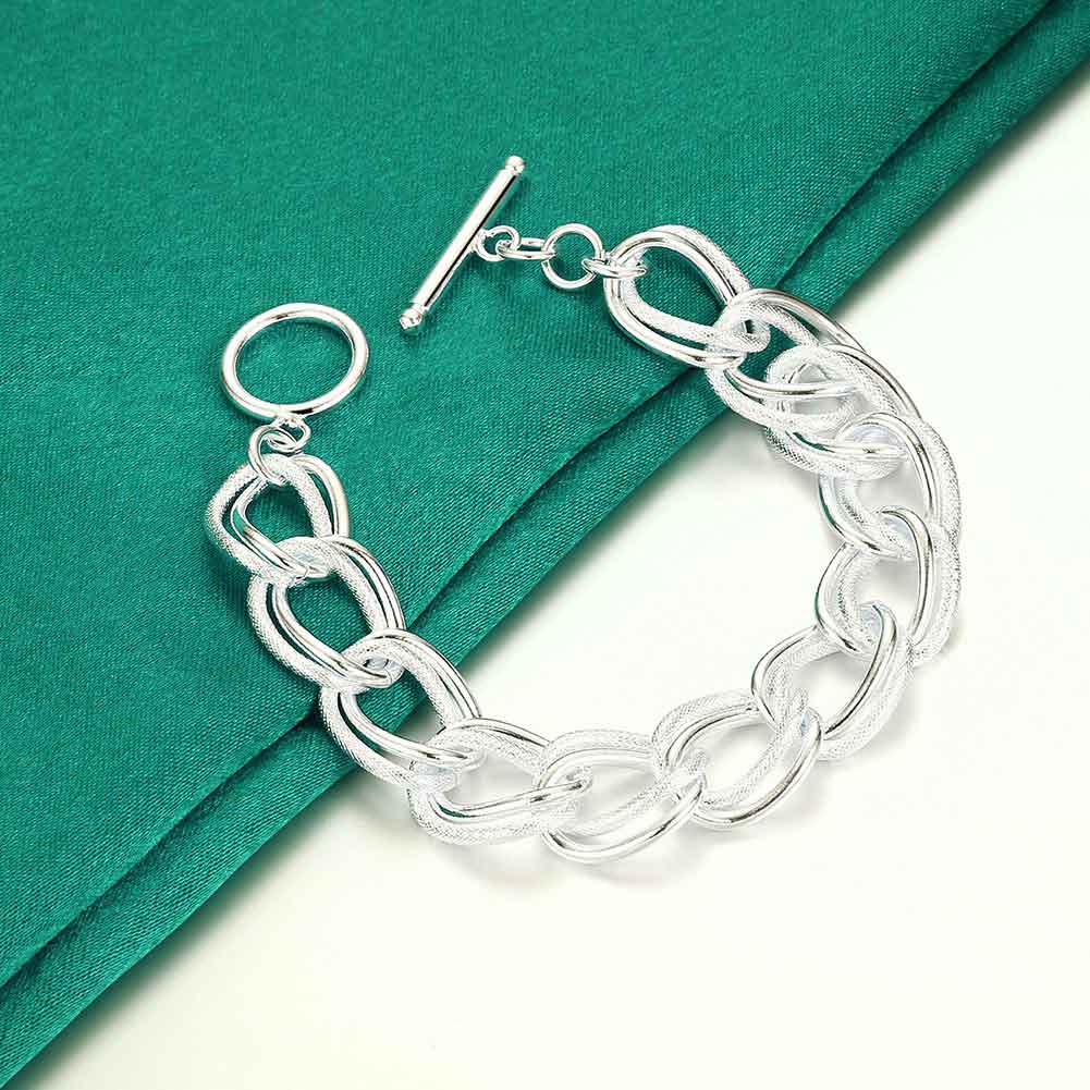 925 Sterling Silver Large Link Chain Bracelet "Adonis"