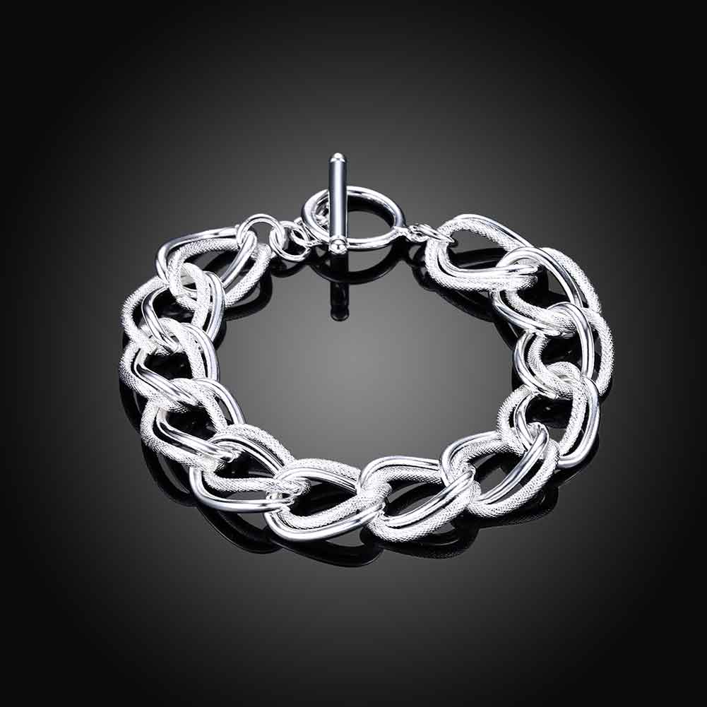 925 Sterling Silver Large Link Chain Bracelet "Adonis"