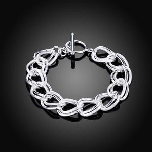 925 Sterling Silver Large Link Chain Bracelet "Adonis"