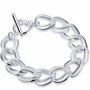 925 Sterling Silver Large Link Chain Bracelet "Adonis"