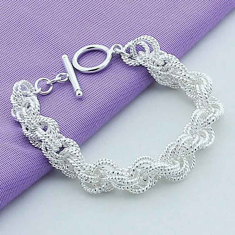 925 Sterling Silver Link Chain Bracelet "Bristol"