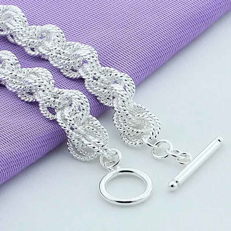 925 Sterling Silver Link Chain Bracelet "Bristol"