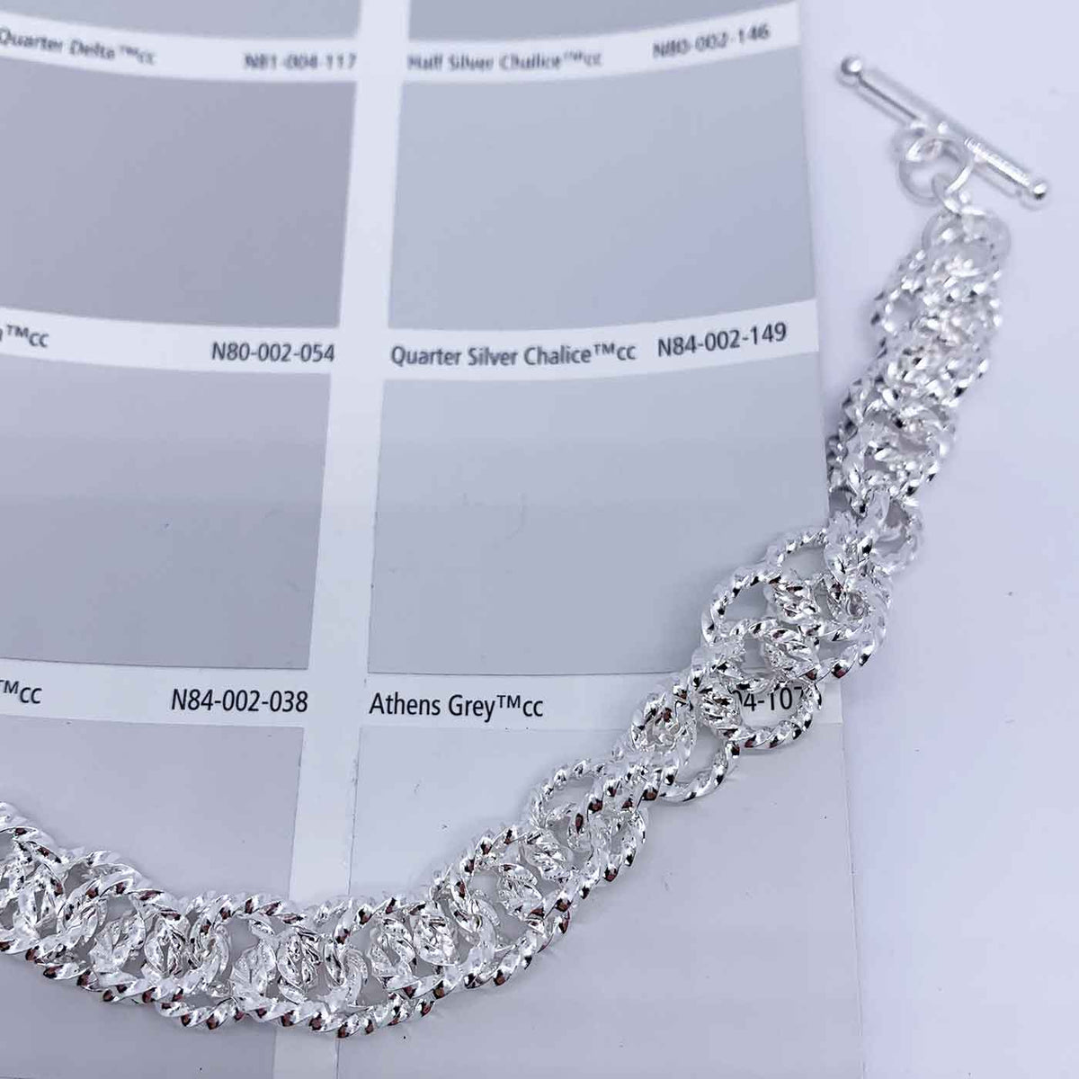 925 Sterling Silver Link Chain Bracelet "Bristol"