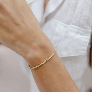 gold adjustable tennis bracelet arm