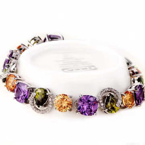 coloured crystal tennis bracelet horseshoe buy online nz