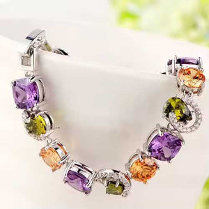 coloured crystal tennis bracelet horseshoe best