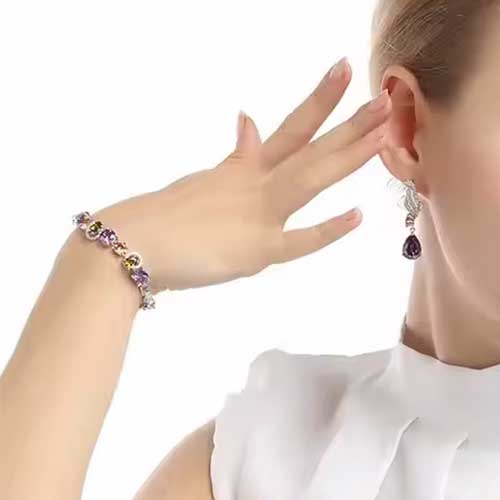 Silver Crystal Bracelet "Horseshoe"